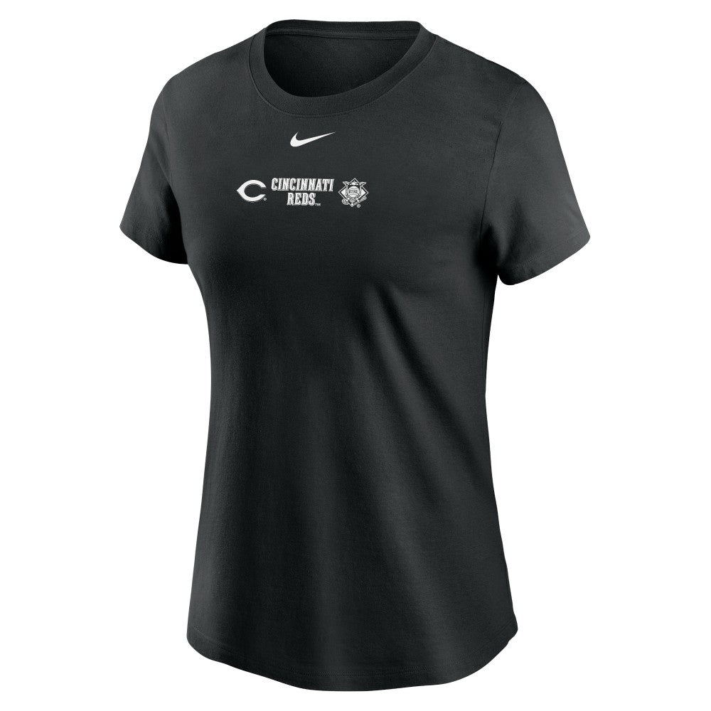 Cincinnati Reds Women's Over Shoulder T-Shirt Black