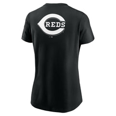 Cincinnati Reds Women's Over Shoulder T-Shirt Black