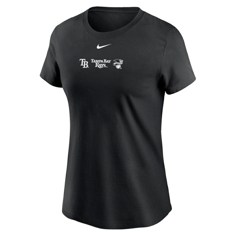 Tampa Bay Rays Women's Over Shoulder T-Shirt Black