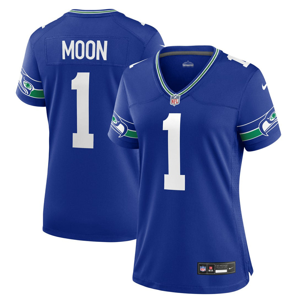 Warren Moon Seattle Seahawks Women's Throwback Retired Player Game Jersey - Royal on sale