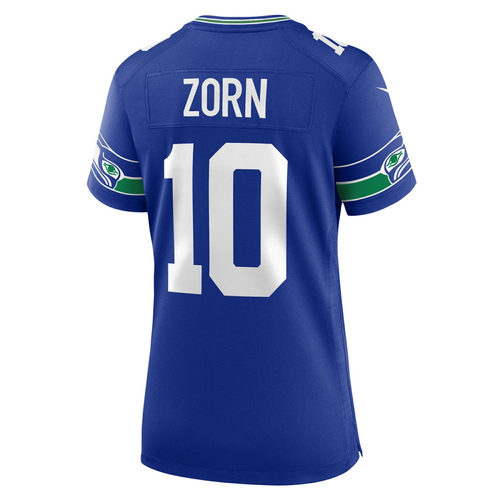 Jim Zorn Seattle Seahawks Women's Throwback Retired Player Game Jersey - Royal sale