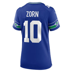 Jim Zorn Seattle Seahawks Women's Throwback Retired Player Game Jersey - Royal sale