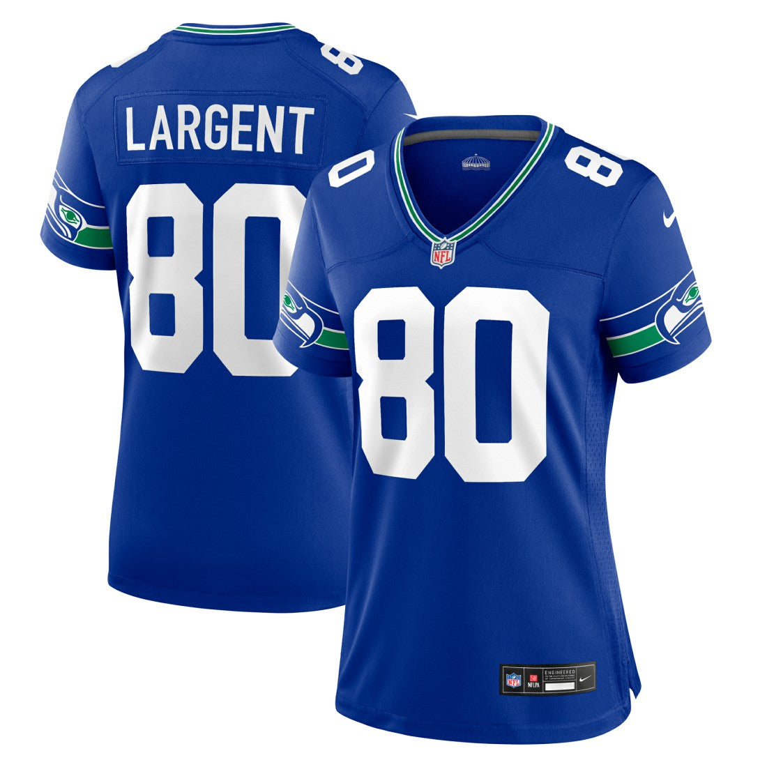 Steve Largent Seattle Seahawks Women's Throwback Retired Player Game Jersey - Royal discount