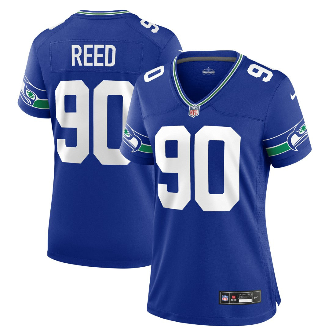 Jarran Reed Seattle Seahawks Women's Throwback Player Game Jersey - Royal sale