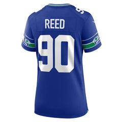 Jarran Reed Seattle Seahawks Women's Throwback Player Game Jersey - Royal sale