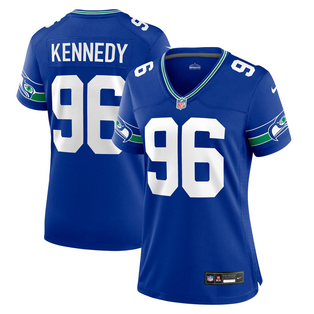 Cortez Kennedy Seattle Seahawks Women's Throwback Player Game Jersey - Royal outlet