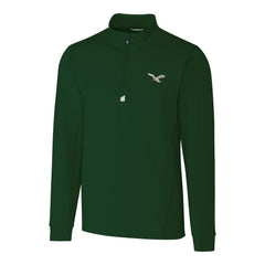 Philadelphia Eagles Cutter & Buck Traverse Stretch Quarter-Zip Pullover - Hunter Green for sale
