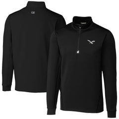 Philadelphia Eagles Cutter & Buck Traverse Stretch Quarter-Zip Pullover - Black cheap