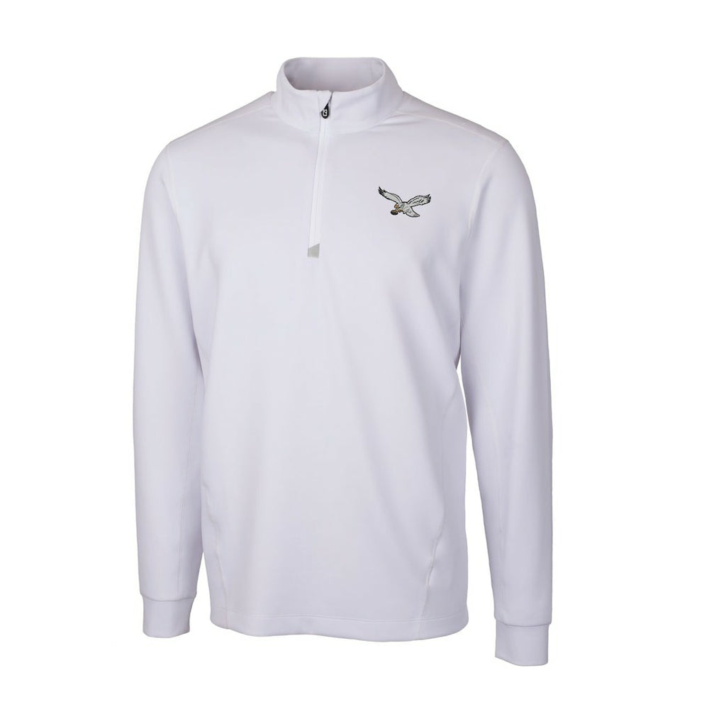 Philadelphia Eagles Cutter & Buck Traverse Stretch Quarter-Zip Pullover - White on sale