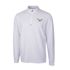 Philadelphia Eagles Cutter & Buck Traverse Stretch Quarter-Zip Pullover - White on sale