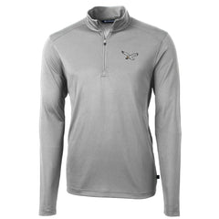 Philadelphia Eagles Cutter & Buck Virtue Eco Pique Recycled Quarter-Zip Pullover - Silver sale