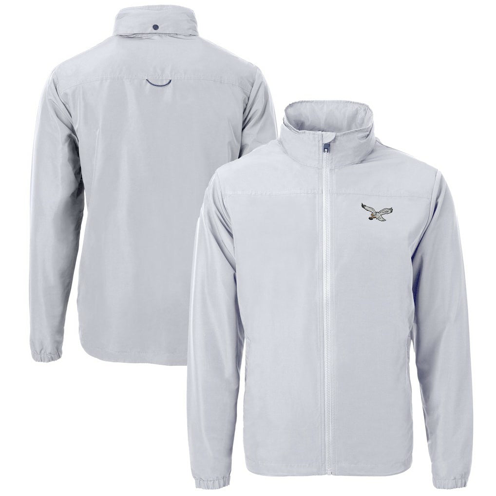 Philadelphia Eagles Cutter & Buck Charter Eco Recycled Full-Zip Jacket - Silver cheap