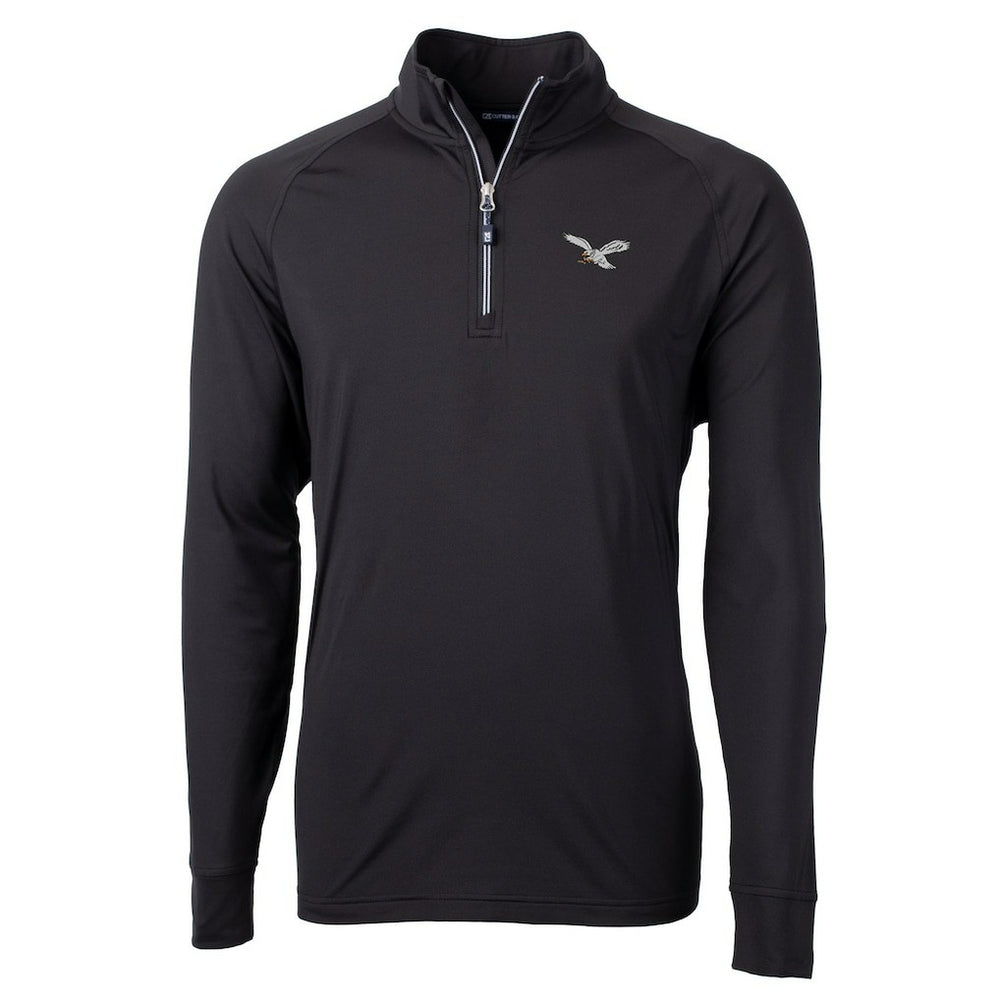 Philadelphia Eagles Cutter & Buck Eco Knit Stretch Recycled Quarter-Zip Pullover - Black online