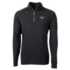 Philadelphia Eagles Cutter & Buck Eco Knit Stretch Recycled Quarter-Zip Pullover - Black online