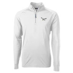 Philadelphia Eagles Cutter & Buck Eco Knit Stretch Recycled Quarter-Zip Pullover - White online