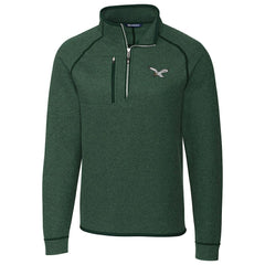Philadelphia Eagles Cutter & Buck Mainsail Sweater-Knit Half-Zip Pullover Jacket - Heather Green sale