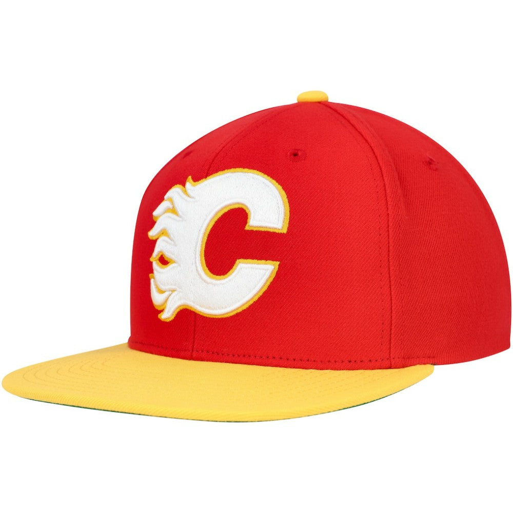 Calgary Flames Mitchell & Ness Core Team Ground 2.0 Snapback Hat - Red Hats