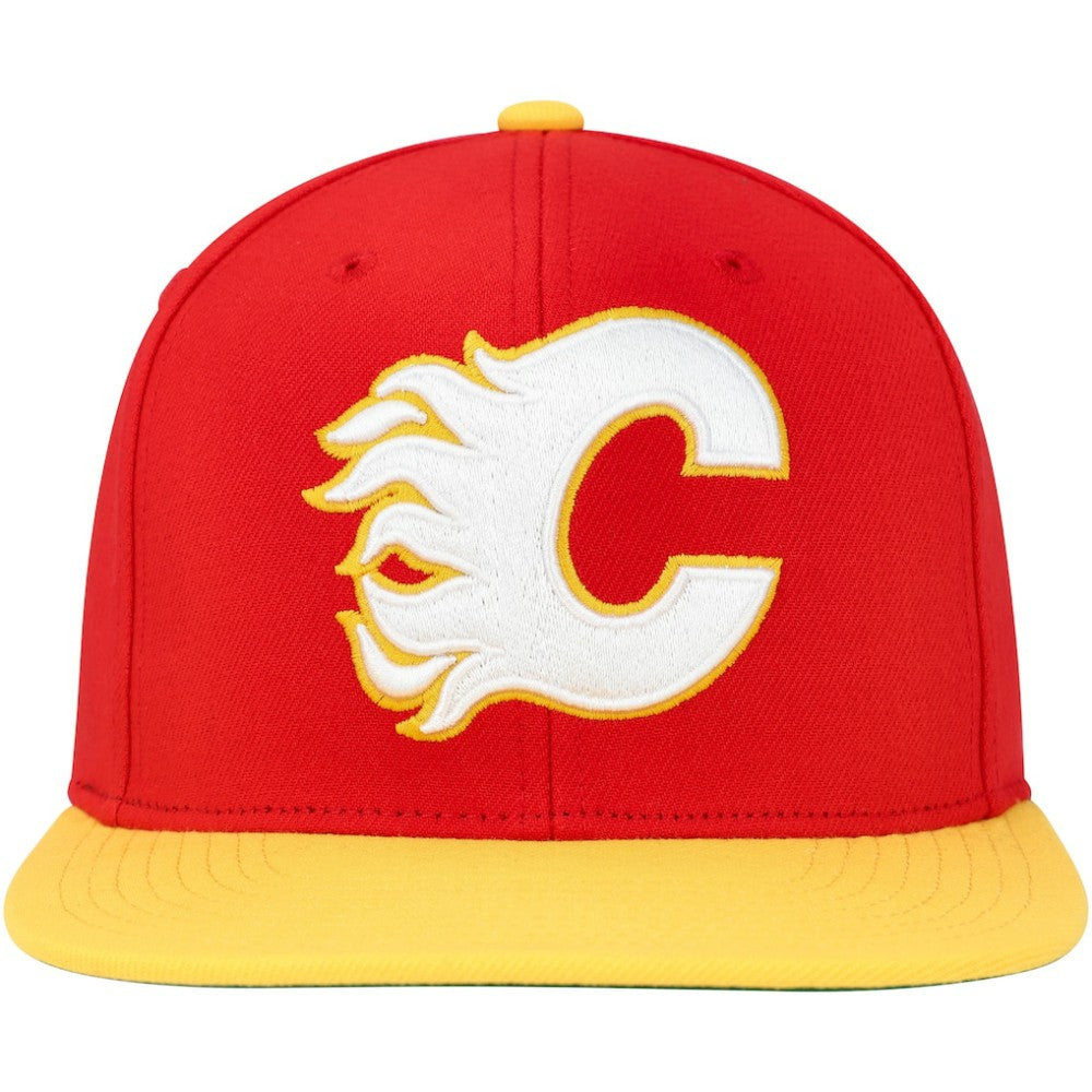 Calgary Flames Mitchell & Ness Core Team Ground 2.0 Snapback Hat - Red Hats