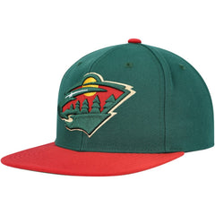 Minnesota Wild Mitchell & Ness Core Team Ground 2.0 Snapback Hat - Green Hats