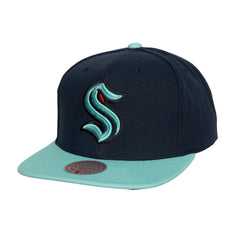 Seattle Kraken Mitchell & Ness Core Team Ground 2.0 Snapback Hat - Navy Hats