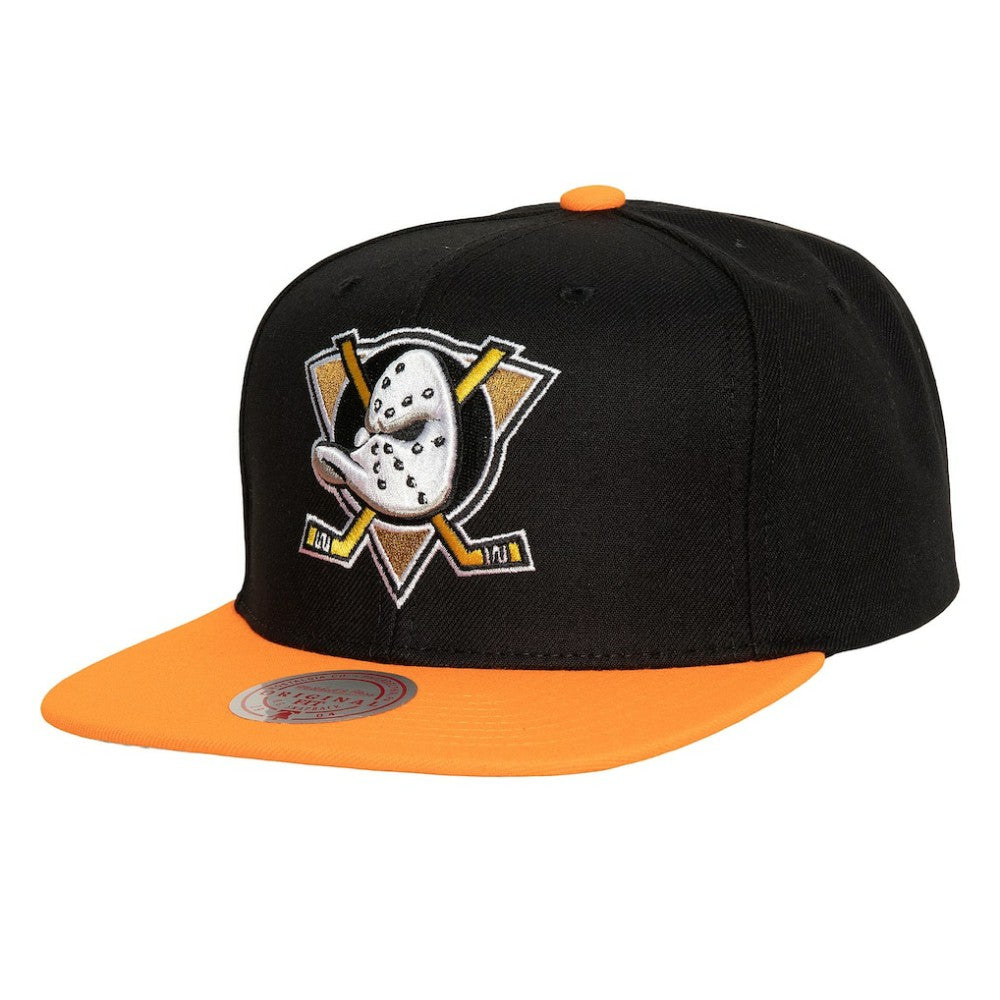 Anaheim Ducks Mitchell & Ness Core Team Ground 2.0 Snapback Hat - Black Hats