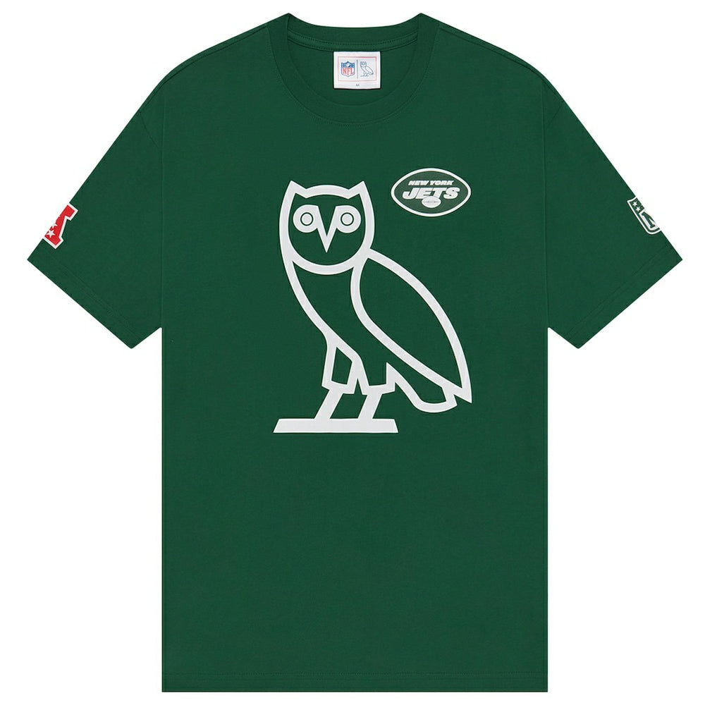 New York Jets OVO x NFL OG Owl T-Shirt – Green for sale