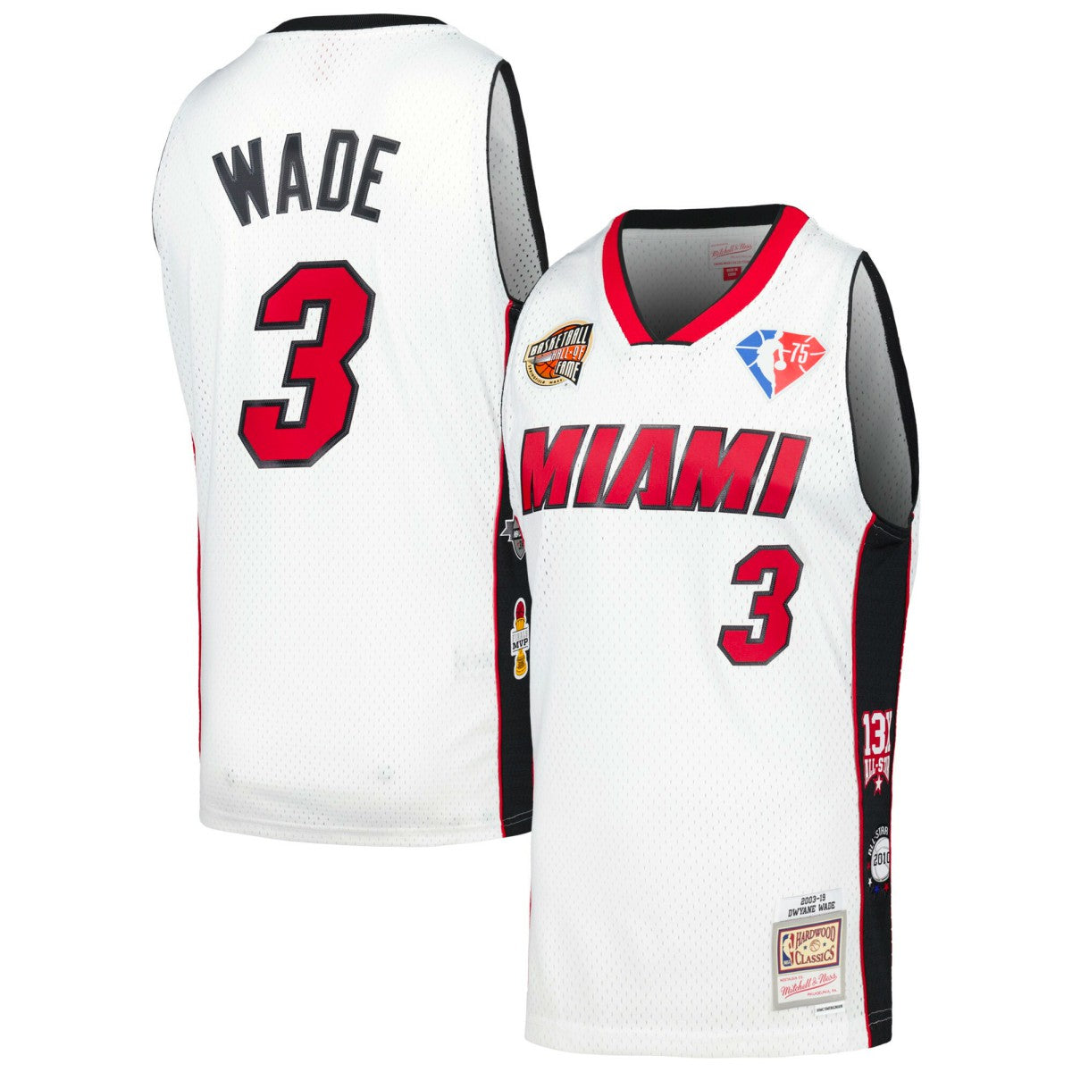 Dwyane Wade Miami Heat Unisex Hall of Fame Class of 2023 Throwback Swingman Jersey - White shop