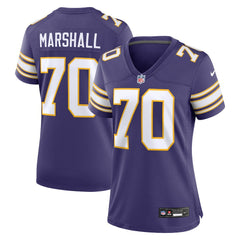 Jim Marshall Minnesota Vikings Women's Classic Retired Player Jersey - Purple on sale