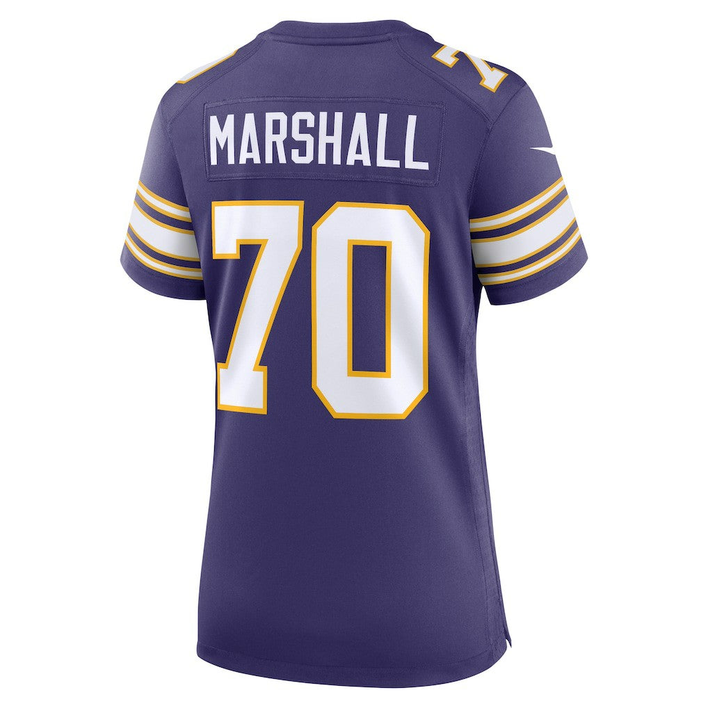 Jim Marshall Minnesota Vikings Women's Classic Retired Player Jersey - Purple on sale