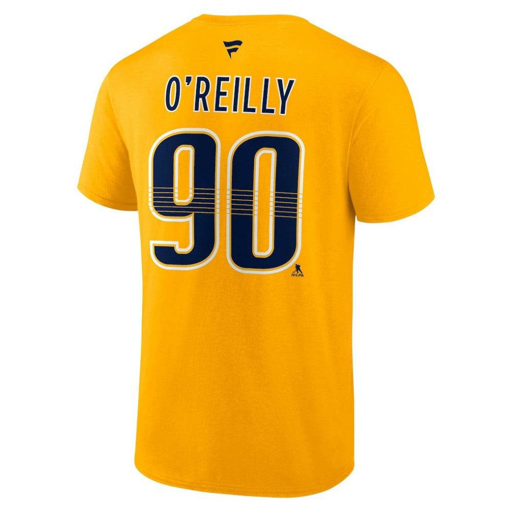 Ryan O'Reilly Nashville Predators Fanatics Authentic Stack Name & Number T-Shirt - Gold T-shirts