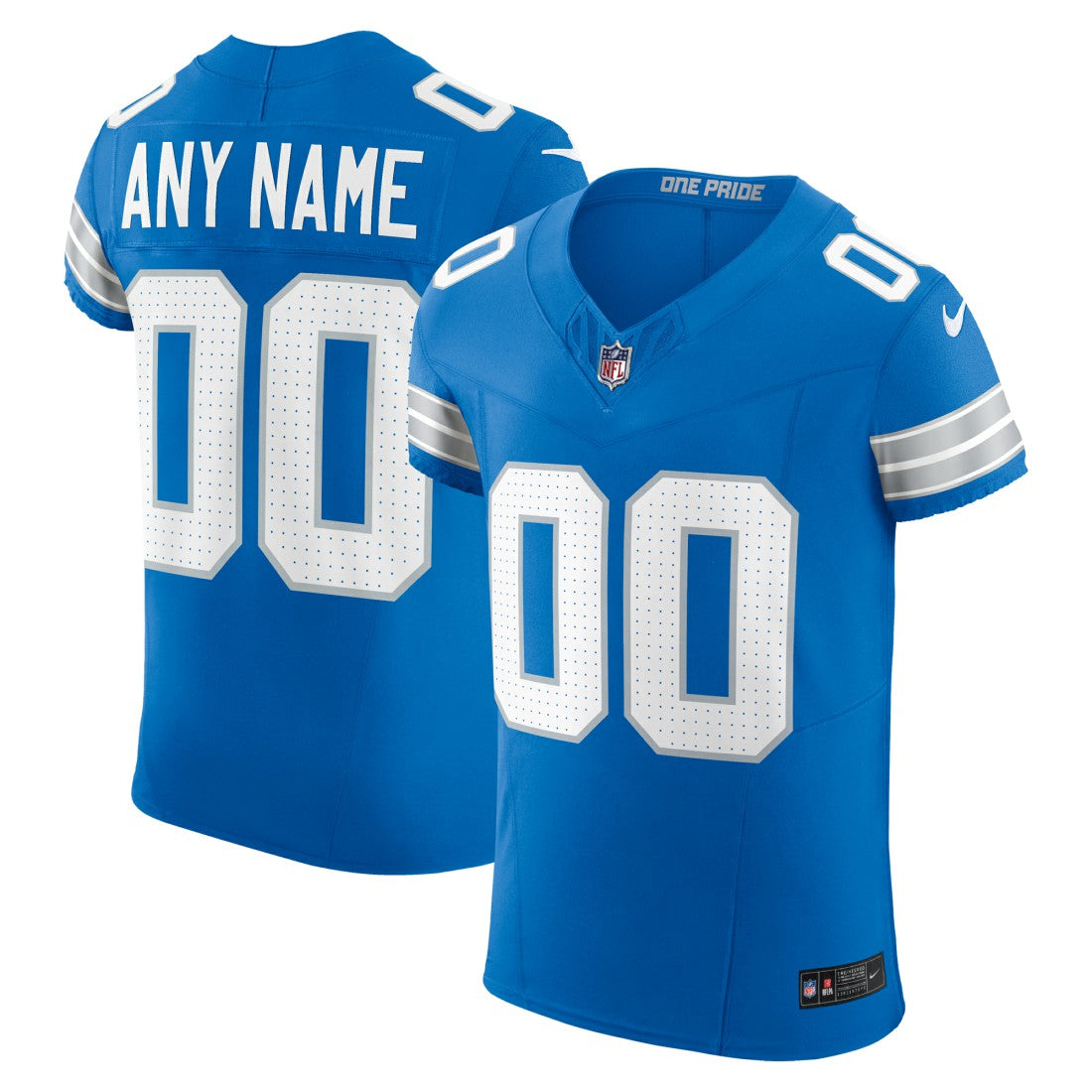 Detroit Lions Team Vapor F.U.S.E. Elite Custom Jersey - Blue discount