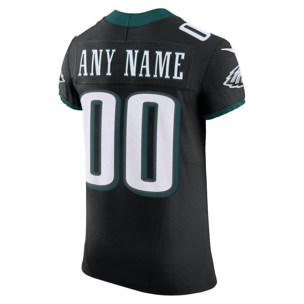 Philadelphia Eagles Alternate Vapor F.U.S.E. Elite Custom Jersey - Black on sale