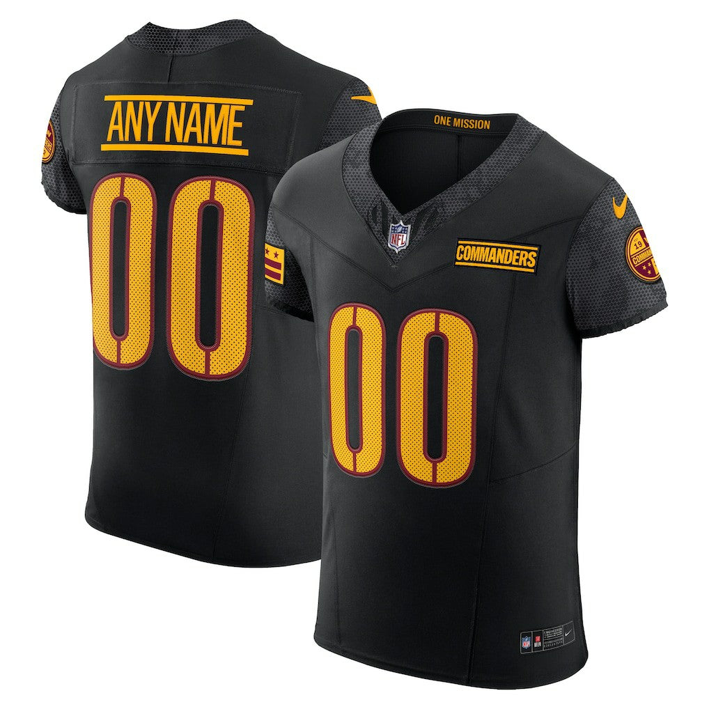 Washington Commanders Alternate Vapor F.U.S.E. Elite Custom Jersey - Black on sale
