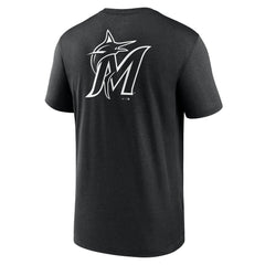 Miami Marlins Fashion Over Shoulder Logo Legend T-Shirt Black