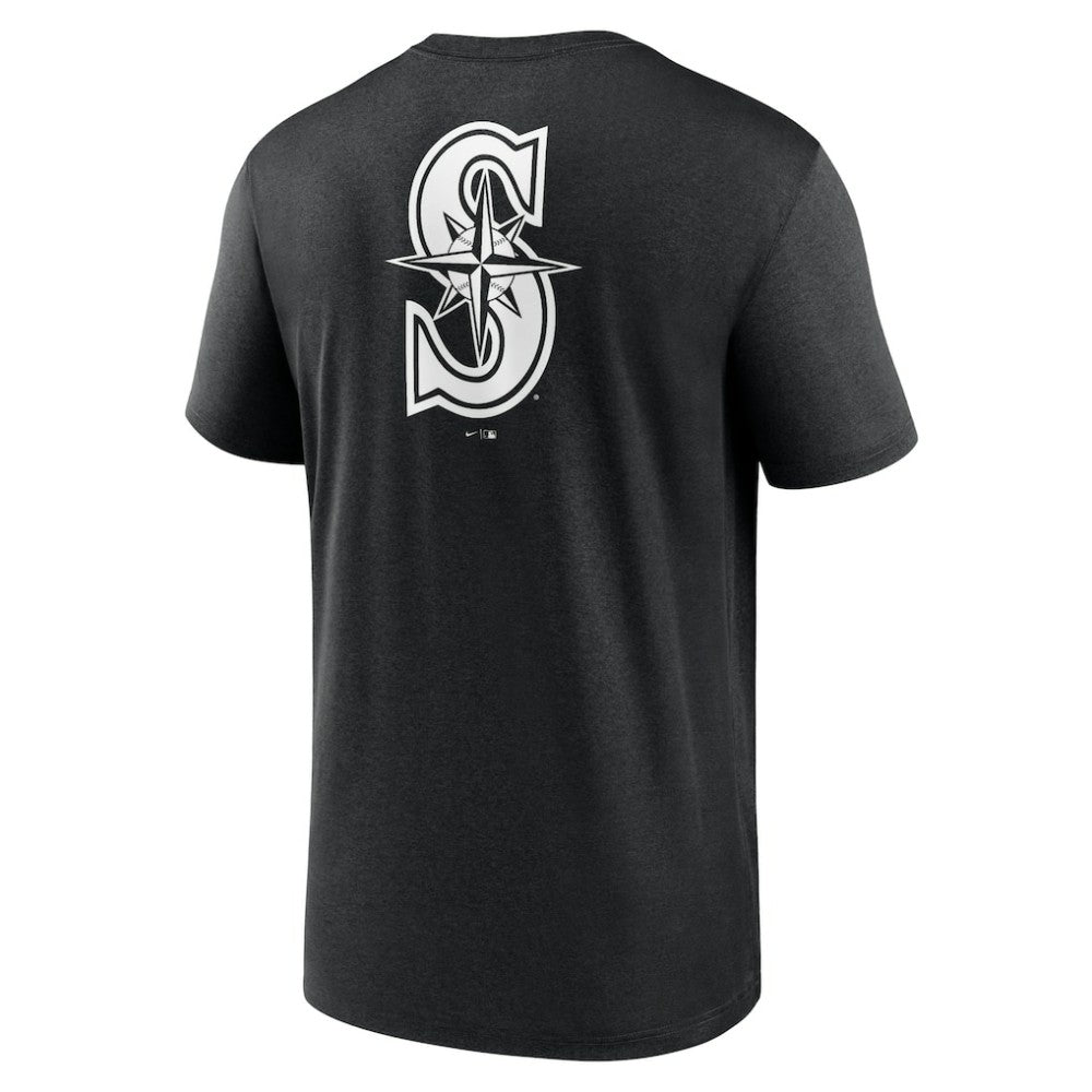 Seattle Mariners Fashion Over Shoulder Logo Legend T-Shirt Black