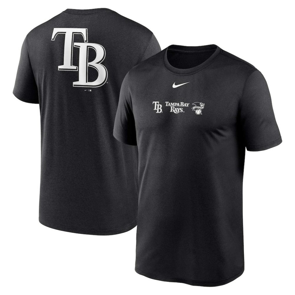Tampa Bay Rays Fashion Over Shoulder Logo Legend T-Shirt Black
