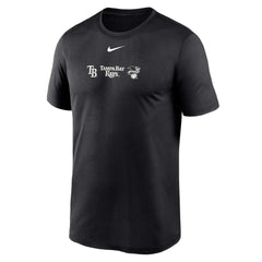 Tampa Bay Rays Fashion Over Shoulder Logo Legend T-Shirt Black
