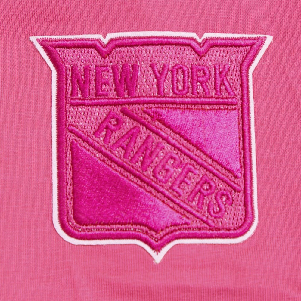 New York Rangers Pro Standard Women's Triple Pink Cropped Boxy T-Shirt T-shirts