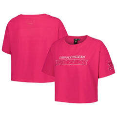 Pittsburgh Penguins Pro Standard Women's Triple Pink Cropped Boxy T-Shirt T-shirts