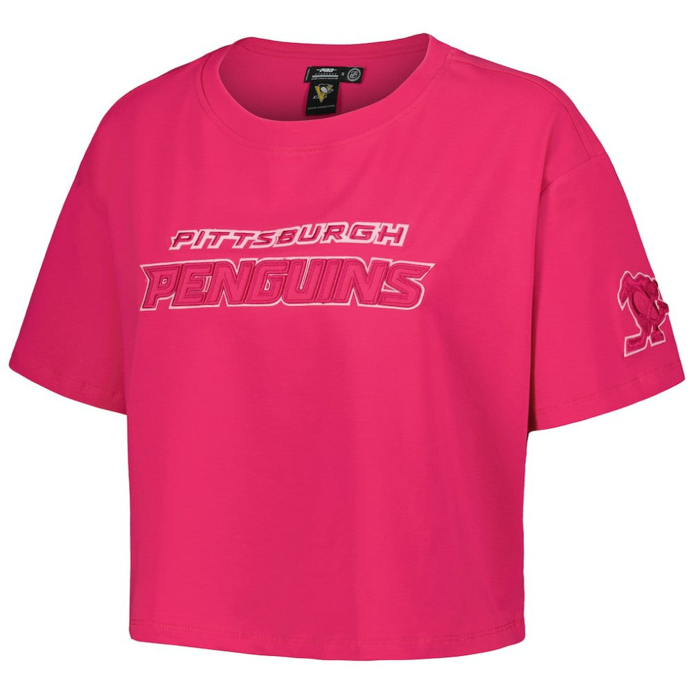 Pittsburgh Penguins Pro Standard Women's Triple Pink Cropped Boxy T-Shirt T-shirts