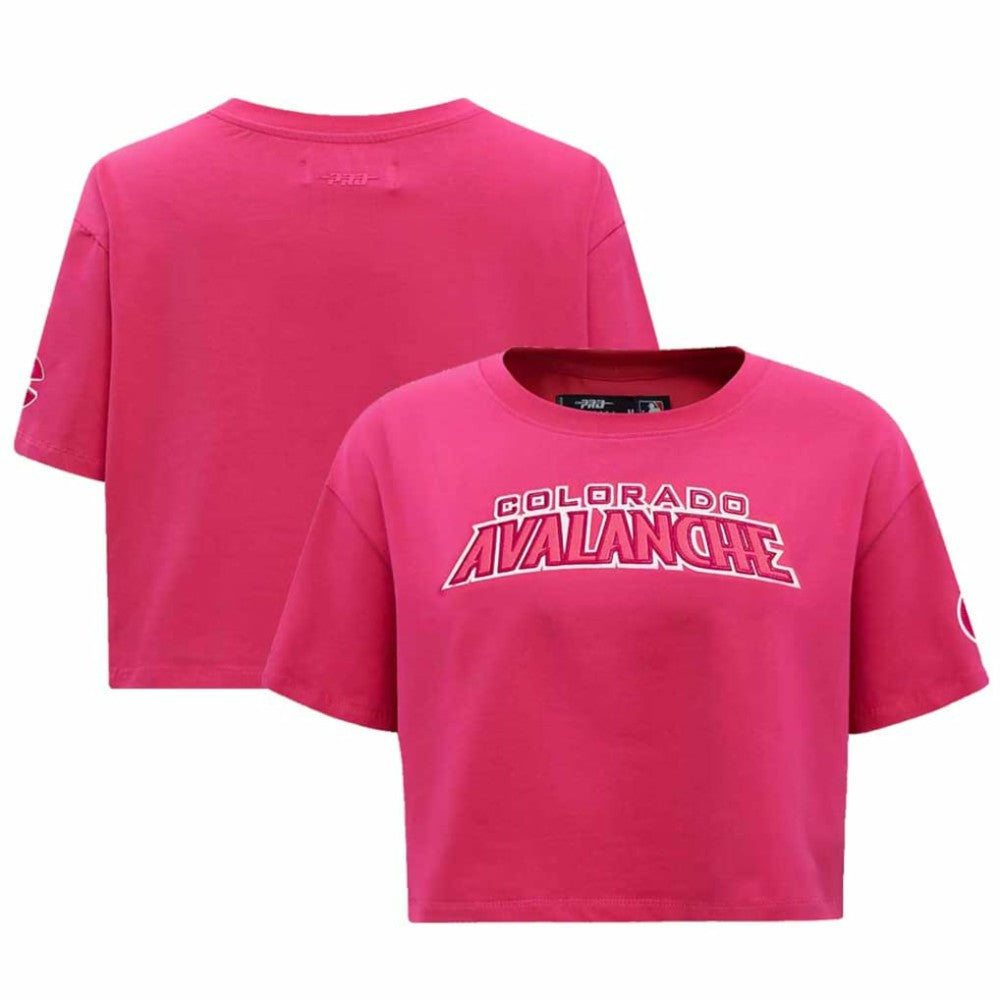 Colorado Avalanche Pro Standard Women's Triple Pink Cropped Boxy T-Shirt T-shirts
