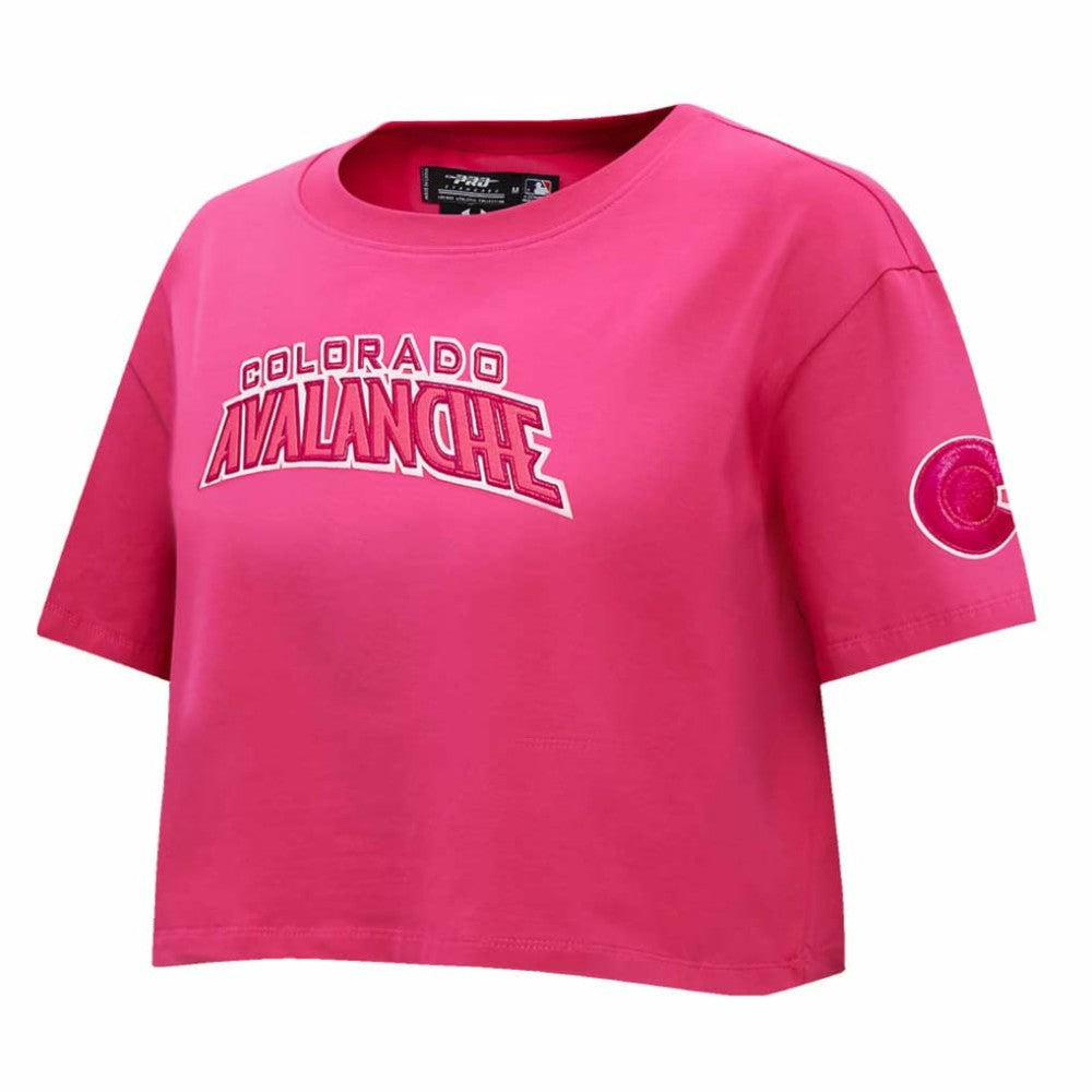 Colorado Avalanche Pro Standard Women's Triple Pink Cropped Boxy T-Shirt T-shirts