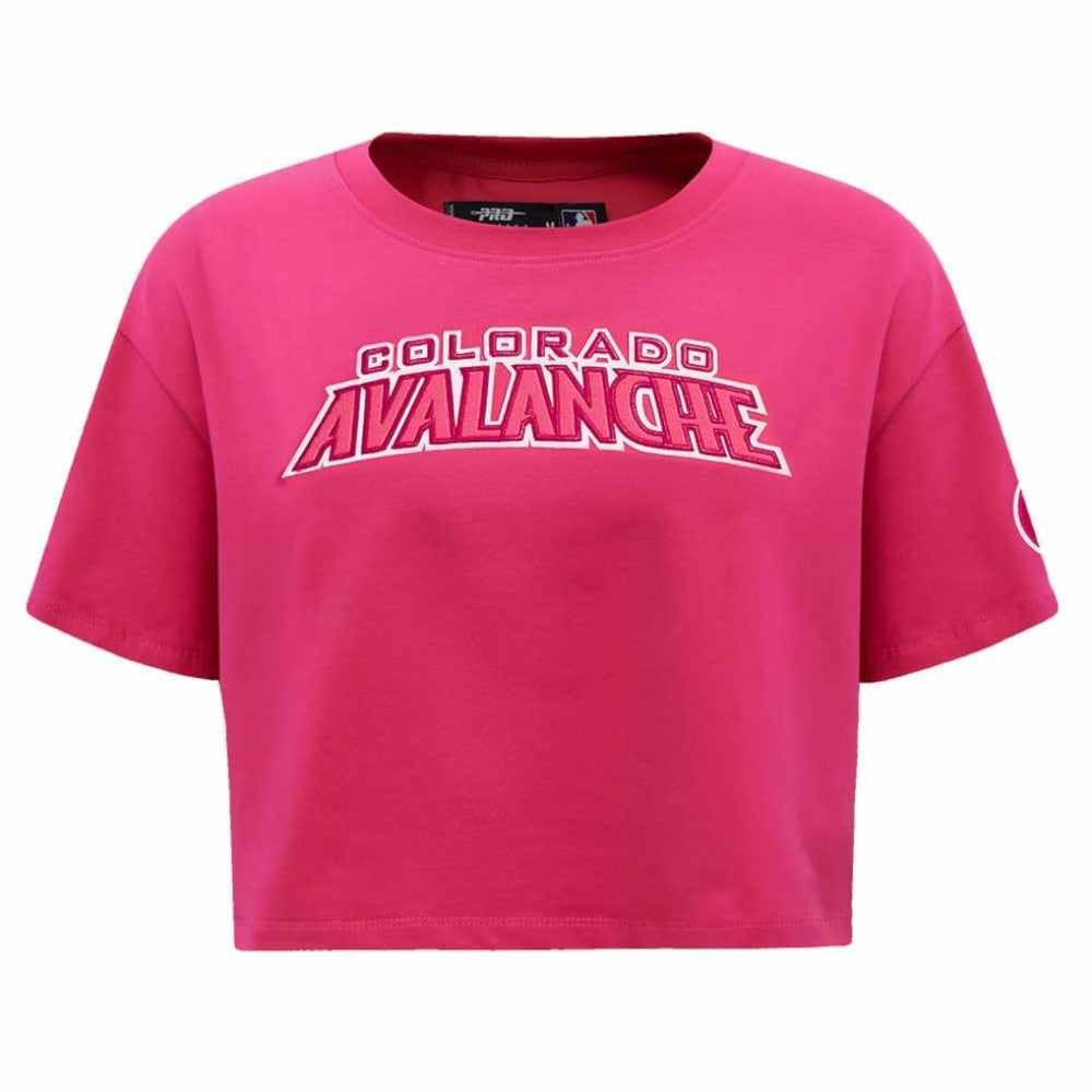 Colorado Avalanche Pro Standard Women's Triple Pink Cropped Boxy T-Shirt T-shirts