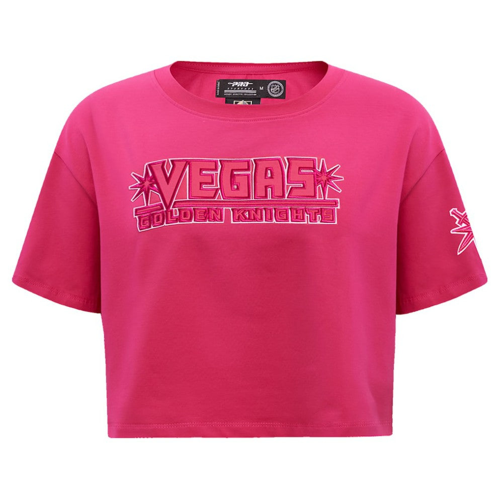Vegas Golden Knights Pro Standard Women's Triple Pink Cropped Boxy T-Shirt T-shirts