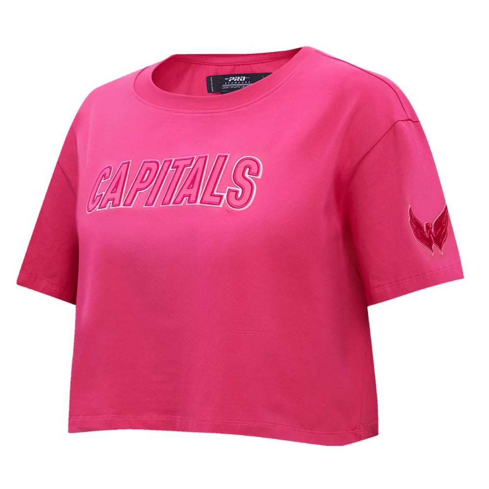 Washington Capitals Pro Standard Women's Triple Pink Cropped Boxy T-Shirt T-shirts
