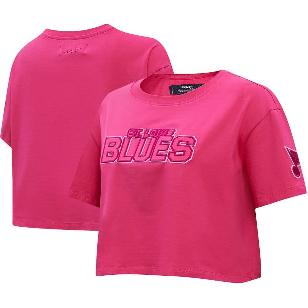 St. Louis Blues Pro Standard Women's Triple Pink Cropped Boxy T-Shirt T-shirts