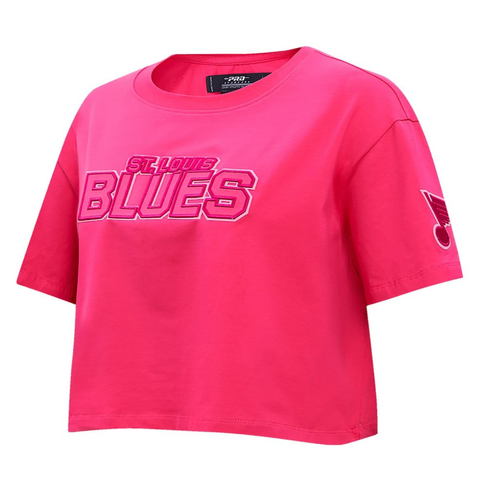 St. Louis Blues Pro Standard Women's Triple Pink Cropped Boxy T-Shirt T-shirts