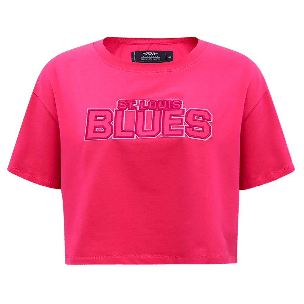 St. Louis Blues Pro Standard Women's Triple Pink Cropped Boxy T-Shirt T-shirts