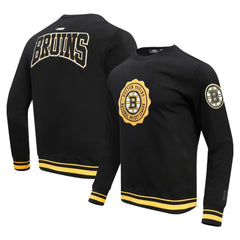 Boston Bruins Pro Standard Crest Emblem Pullover Sweatshirt - Black Sweatshirts