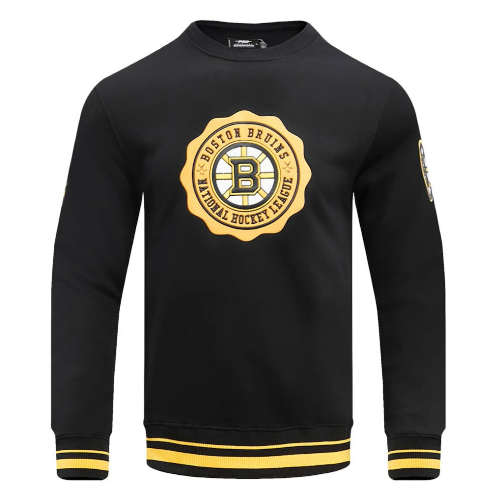 Boston Bruins Pro Standard Crest Emblem Pullover Sweatshirt - Black Sweatshirts